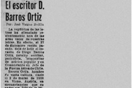 El escritor D. Barros Ortiz