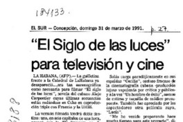 "El Siglo de las luces" para televisión y cine  [artículo].