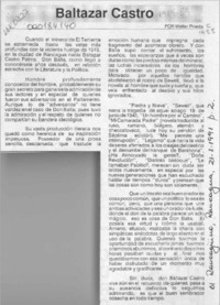 Baltazar Castro  [artículo] Walter Pineda.