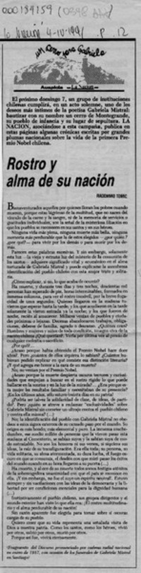 Rostro y alma de su nación  [artículo] Radomiro Tomic.