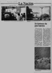 Un Luminoso día para Gabriela  [artículo].