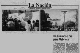 Un Luminoso día para Gabriela  [artículo].