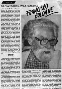 Lo fantástico en la realidad Francisco Coloane