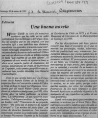 Una buena novela  [artículo] Tito Castillo.