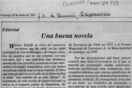 Una buena novela  [artículo] Tito Castillo.