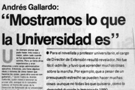 "Mostramos lo que la Universidad es"