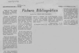 Fichero bibliográfico  [artículo] Carlos René Ibacache.