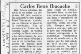 Carlos René Ibacache  [artículo] Jorge Agurto.