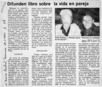 Difunden libro sobre la vida en pareja  [artículo].