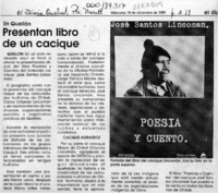 Presentan libro de un cacique  [artículo].