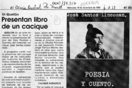 Presentan libro de un cacique  [artículo].