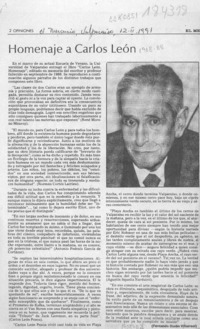 Homenaje a Carlos León  [artículo].