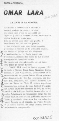 Omar Lara  [artículo].
