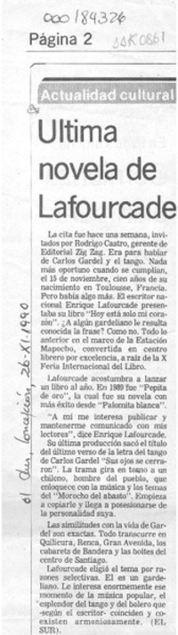 Ultima novela de Lafourcade