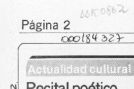 Recital poético  [artículo].