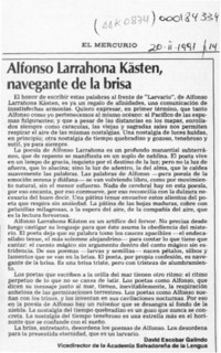 Alfonso Larrahona Kästen, navegante de la brisa  [artículo] David Escobar Galindo.