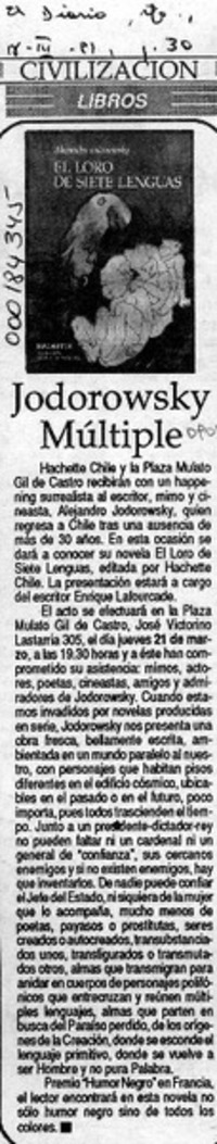 Jodorowsky múltiple  [artículo].