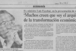 "Muchos creen que soy el arquitecto de la transformación económica"  [artículo].