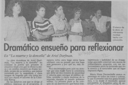 Dramático ensueño para reflexionar  [artículo] Wilfredo Mayorga.