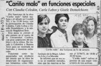 "Cariño malo" en funciones especiales  [artículo].