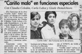 "Cariño malo" en funciones especiales  [artículo].