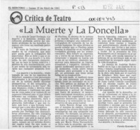 "La muerte y la doncella"  [artículo] Carola Oyarzún.