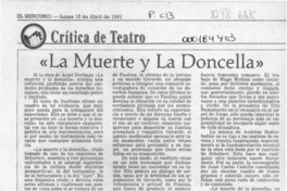 "La muerte y la doncella"  [artículo] Carola Oyarzún.
