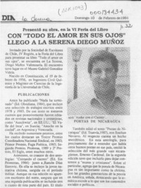 Con "Todo el amor en sus ojos" llegó a La Serena Diego Muñoz  [artículo].