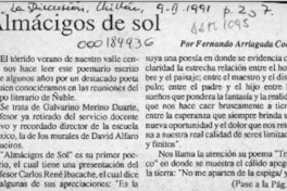 Almácigos de sol  [artículo] Fernando Arriagada Cortés.