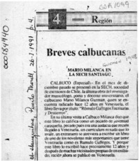 Breves Calbucanas  [artículo].