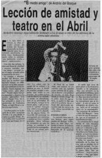 Lección de amistad y teatro en el Abril