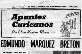 Edmundo Márquez Breton  [artículo] Oscar Ramírez Merino.