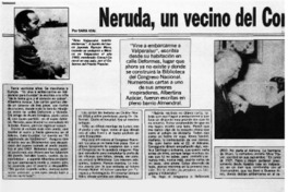 Neruda, un vecino del Congreso
