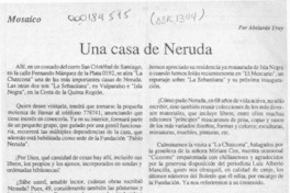 Una casa de Neruda  [artículo] Abelardo Troy.