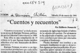"Cuentos y recuentos"  [artículo] Edilberto Domarchi.