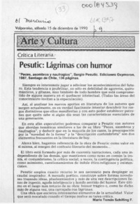 Pesutic, lágrimas con humor  [artículo] Mario Tomás Schilling F.