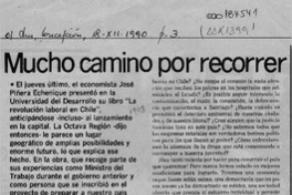 Mucho camino por recorrer  [artículo].