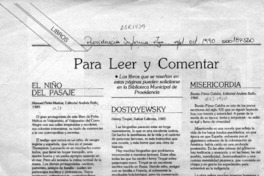 Para leer y comentar  [artículo].