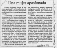Una Mujer apasionada  [artículo].