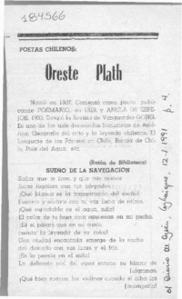 Oreste Plath  [artículo] Ratón de biblioteca.