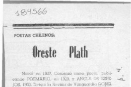 Oreste Plath  [artículo] Ratón de biblioteca.