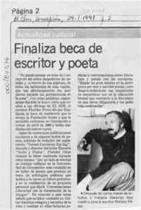 Finaliza beca de escritor y poeta