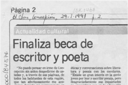 Finaliza beca de escritor y poeta