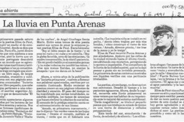 La lluvia en Punta Arenas  [artículo] Marino Muñoz Lagos.