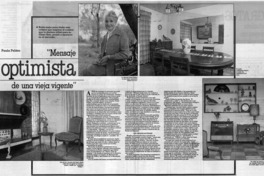 "Mensaje optimista de una vieja vigente"