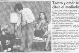 Teatro y amor se citan al mediodía  [artículo].