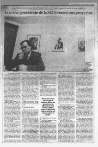 El nuevo presidente de la SECH cuenta sus proyectos