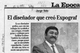 El diseñador que creó Expograf  [artículo] M. G.