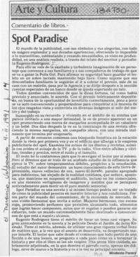 Spot Paradise  [artículo] Modesto Parera.