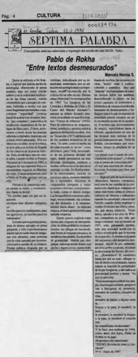 Pablo de Rokha "Entre textos desmesurados"  [artículo] Marcelo Novoa S.